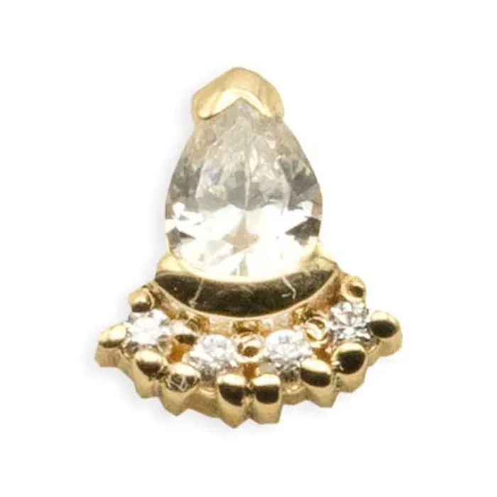threadless Chateau Pin in Gold with Gemstones Tawapa Earrings