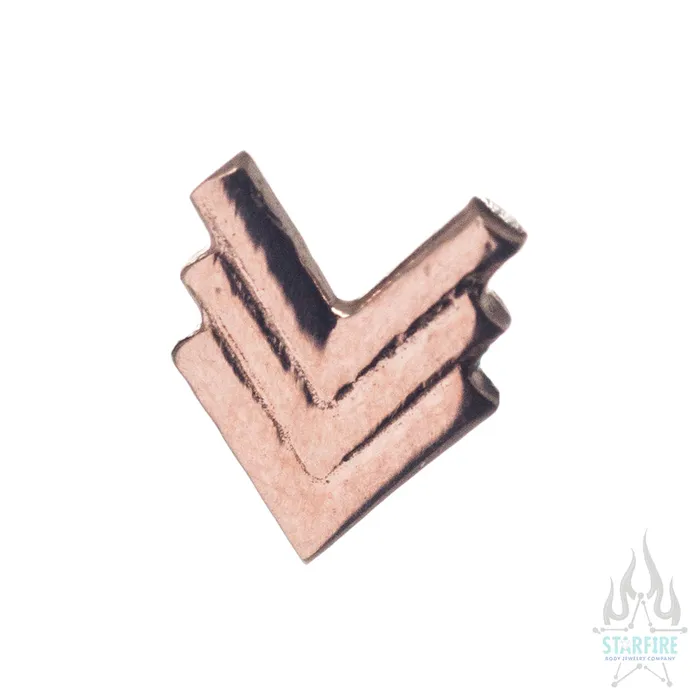 threadless Chevron Pin in Gold Tawapa Earrings