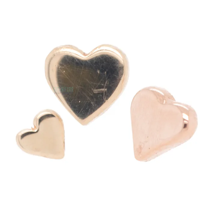 threadless Flat Heart Pin in Gold Body Vision BVLA Earrings