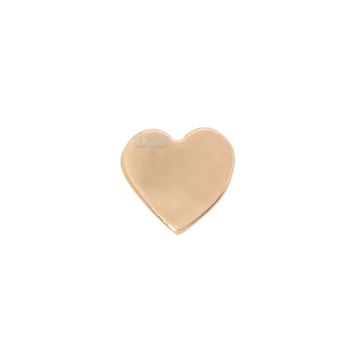 threadless Flat Heart Pin in Gold Body Vision BVLA Earrings