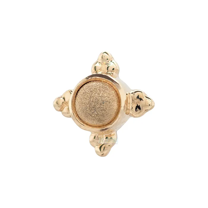 threadless Mini Kandy Pin in Gold with Round Sandblasted Gold Bead Body Vision BVLA Earrings threadless Mini Kandy Pin in Gold with Round Sandblasted Gold Bead Body Vision BVLA Earrings