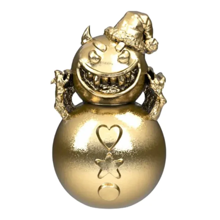 threadless Snowman Evil End in Gold Anatometal Earrings