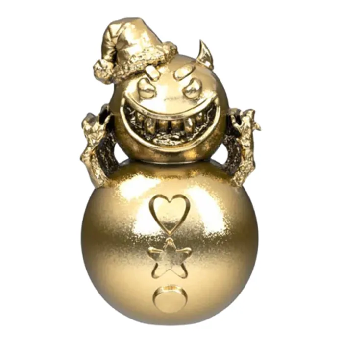 threadless Snowman Evil End in Gold Anatometal Earrings