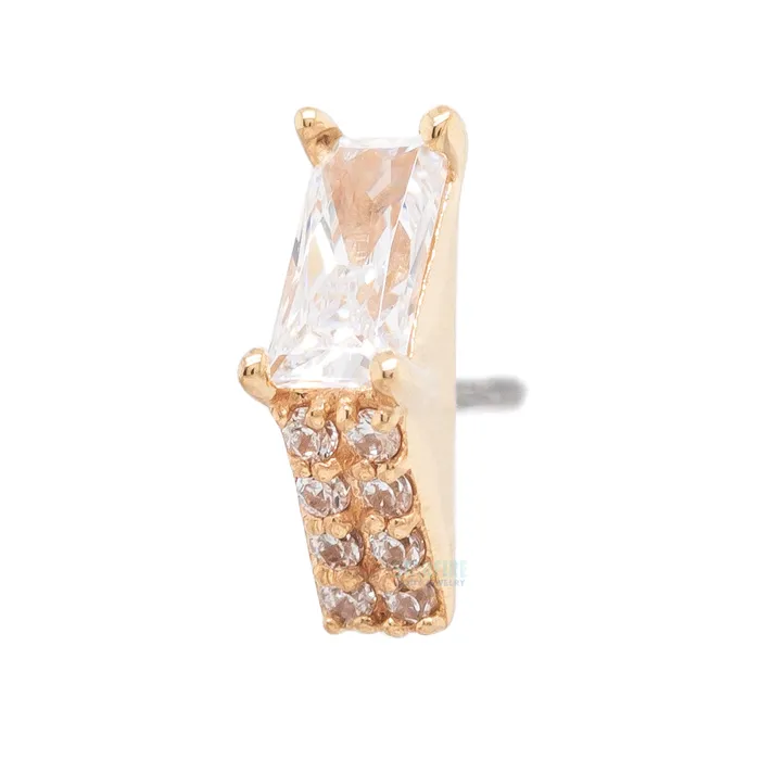 threadless Supa End in Gold with CZs Buddha Jewelry Organics Earrings