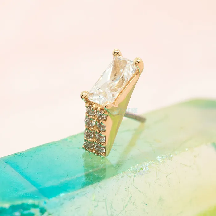 threadless Supa End in Gold with CZs Buddha Jewelry Organics Earrings