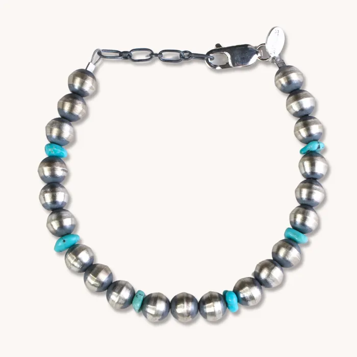 Turquoise Skies Bracelets Desert Blossom Turquoise Desert Pearls Bracelet Set