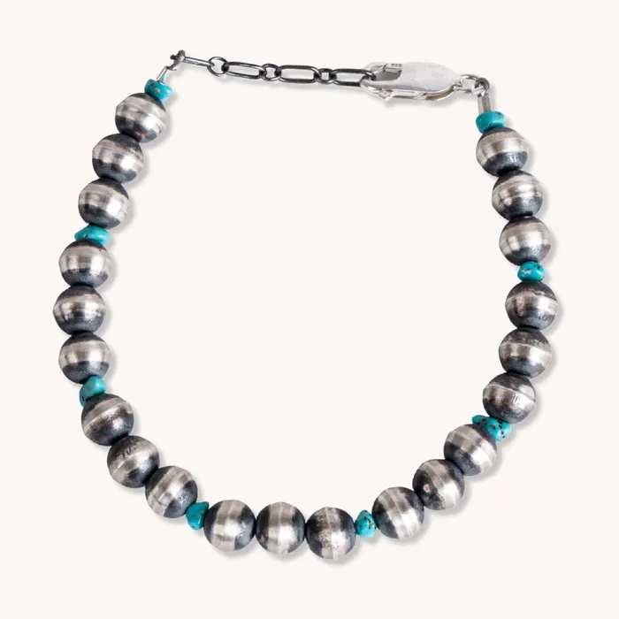 Turquoise Skies Bracelets Desert Blossom Turquoise Grand Pearls Bracelet 7mm