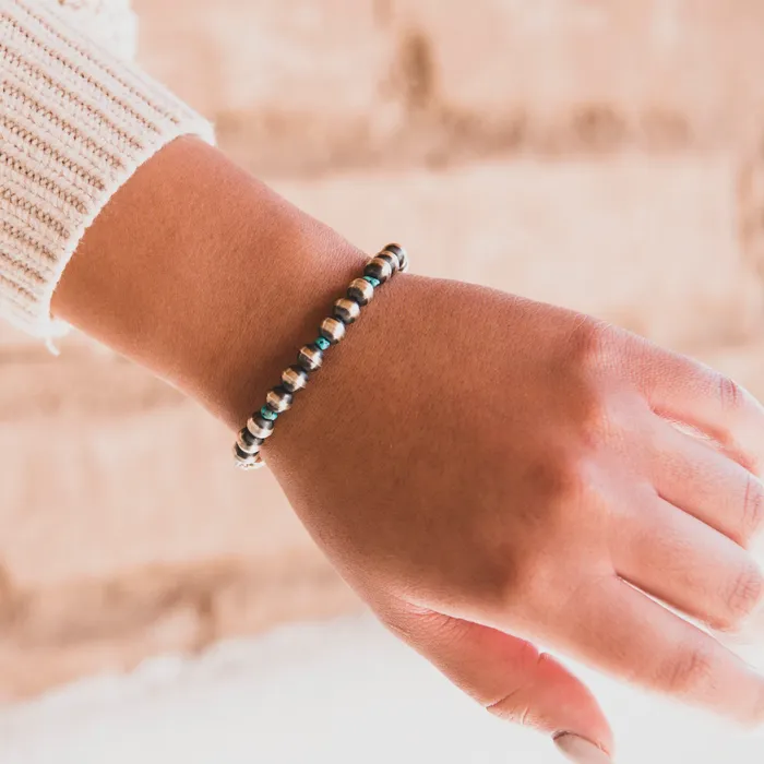 Turquoise Skies Bracelets Desert Blossom Turquoise Grand Pearls Bracelet 7mm