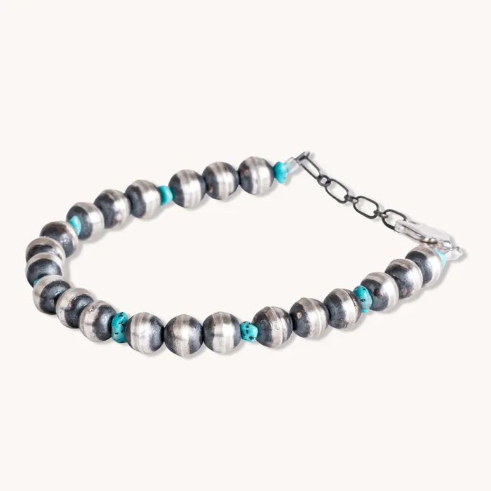 Turquoise Skies Bracelets Desert Blossom Turquoise Grand Pearls Bracelet 7mm