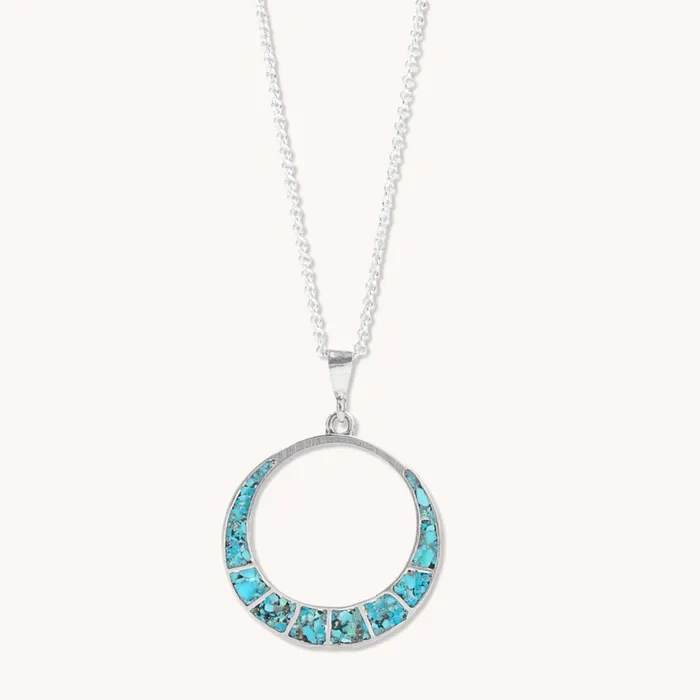 Turquoise Skies Necklaces Radiante Solar Eclipse Turquoise Pendant