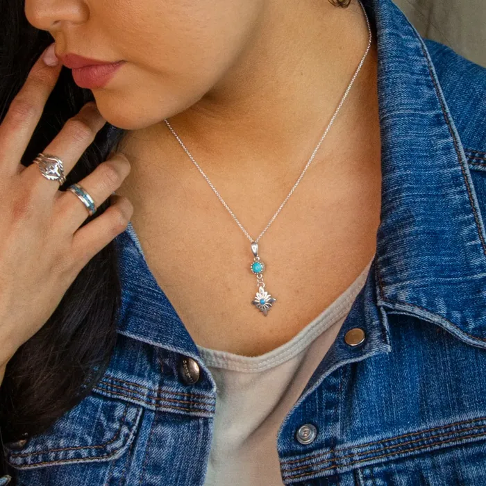 Turquoise Skies Necklaces Radiante Turquoise Stardrop Necklace