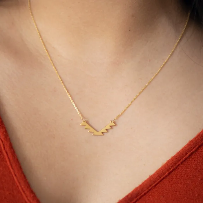 Turquoise Skies Necklaces SkyWeaver Gold Thunderbird Pendant