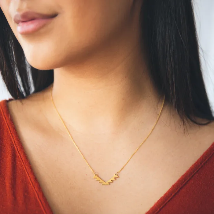 Turquoise Skies Necklaces SkyWeaver Gold Thunderbird Pendant