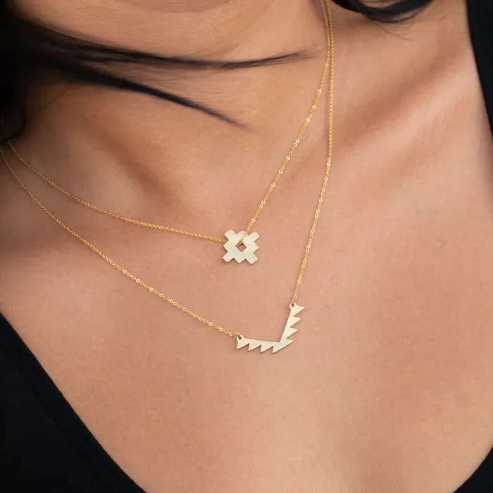 Turquoise Skies Necklaces SkyWeaver Gold Thunderbird Pendant