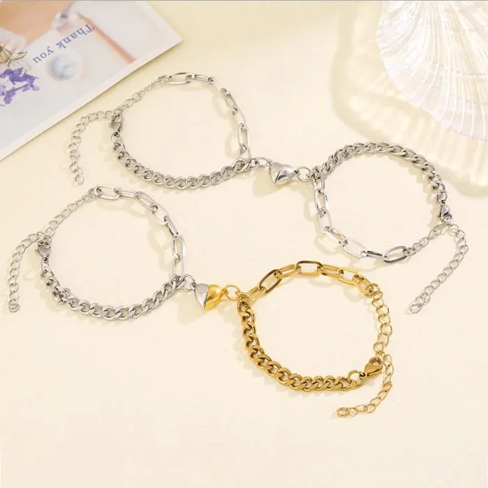 worldnetgifts Bracelets Love Magnets Attract Couple Bracelet