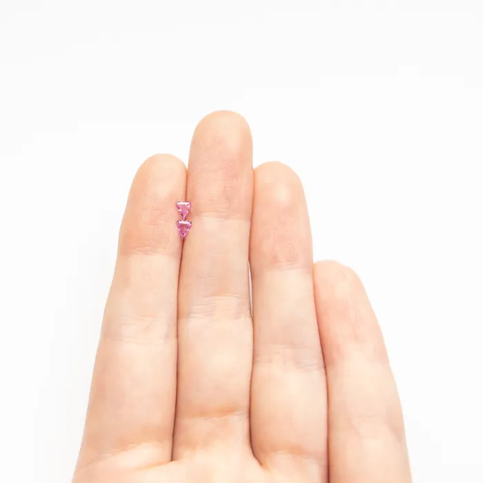 021cttw 2pc 396x349x127mm 397x348x131mm Shield Step Cut Sapphire Matching Pair 2339301 Misfit Gems Rings