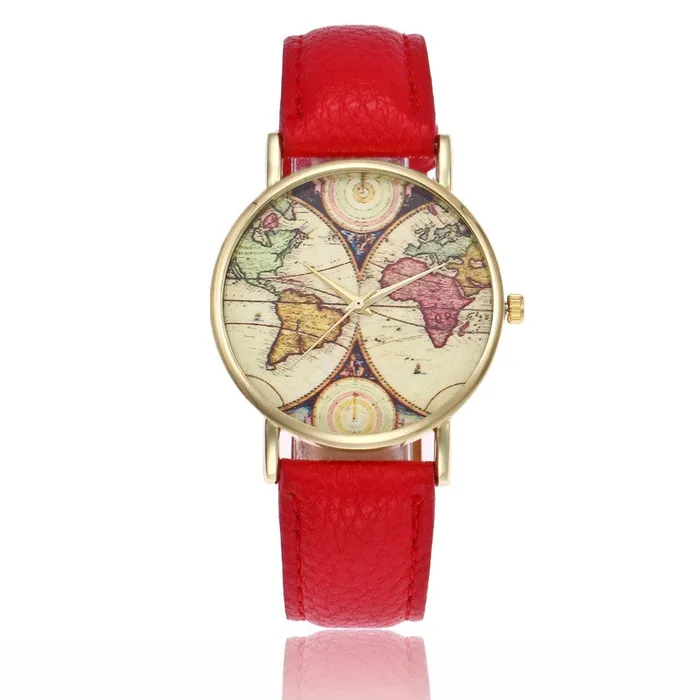 01 W291 Red Old World Collection Quartz Watch Watches