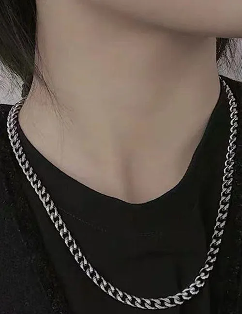 02 Necklaces N1858 Silver Chain Necklace 20