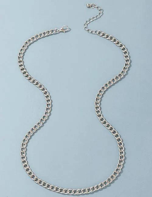 02 Necklaces N1858 Silver Chain Necklace 20