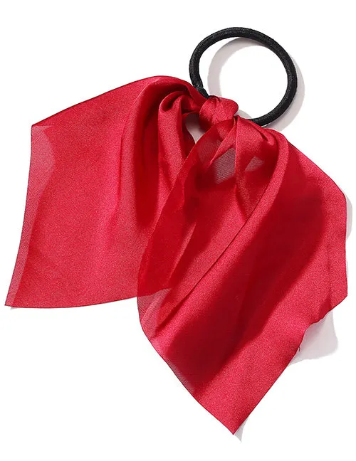 02 Rings H346 Red Bow Hair Tie