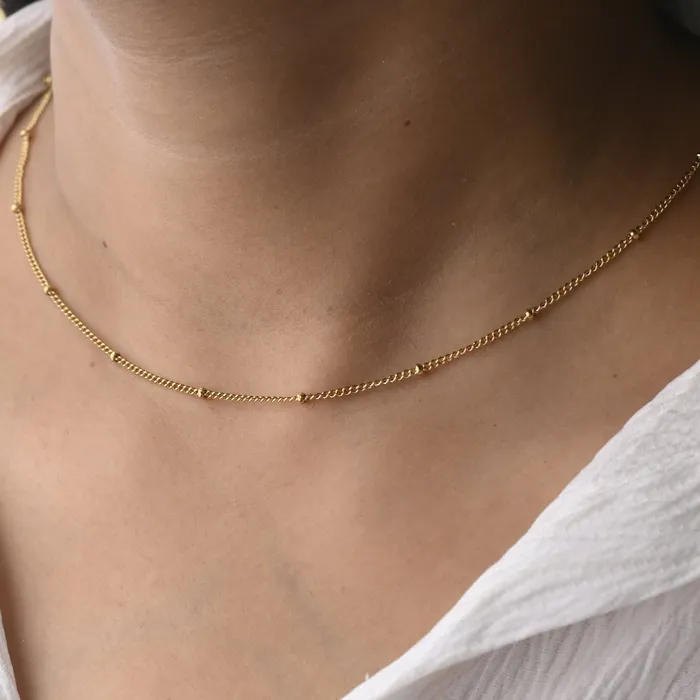 14K GoldFilled Bead Chain Necklace Jewelvers Necklaces