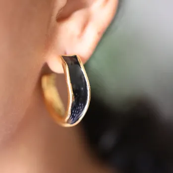 18k GoldFilled Enamel Hoop Earrings Jewelvers Earrings 18k GoldFilled Enamel Hoop Earrings Jewelvers Earrings