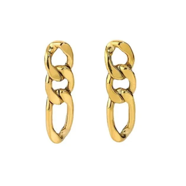 18K GoldFilled Figaro Link Chain Earrings Jewelvers Earrings 18K GoldFilled Figaro Link Chain Earrings Jewelvers Earrings