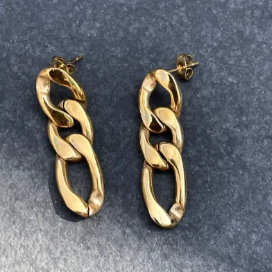 18K GoldFilled Figaro Link Chain Earrings Jewelvers Earrings 18K GoldFilled Figaro Link Chain Earrings Jewelvers Earrings