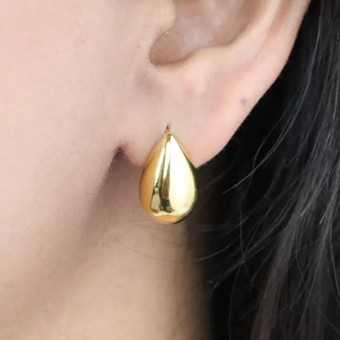 18K GoldFilled Water Drop Stud Earrings 925 Sterling Silver Stud Earrings Jewelvers Earrings