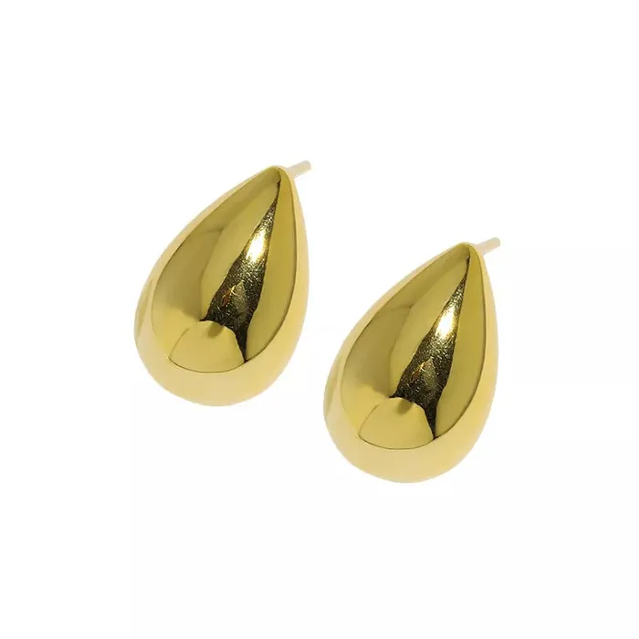 18K GoldFilled Water Drop Stud Earrings 925 Sterling Silver Stud Earrings Jewelvers Earrings