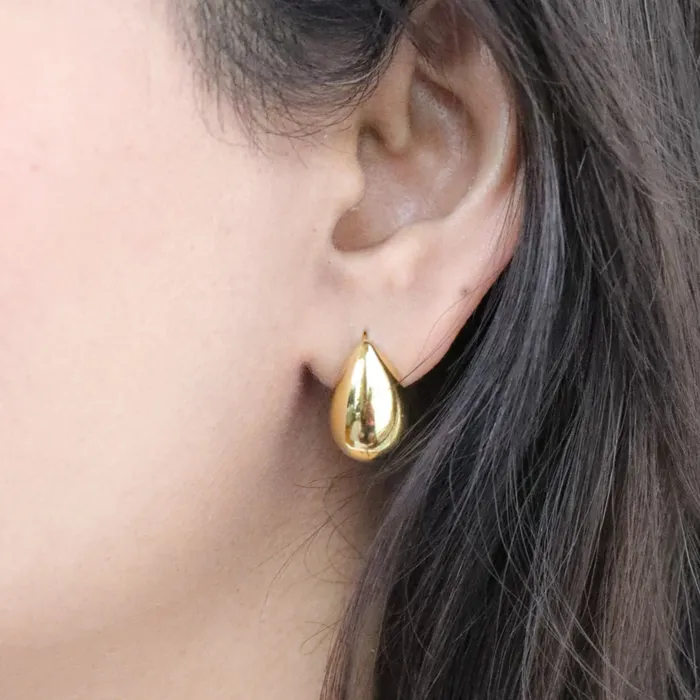 18K GoldFilled Water Drop Stud Earrings 925 Sterling Silver Stud Earrings Jewelvers Earrings