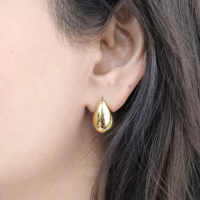 18K GoldFilled Water Drop Stud Earrings 925 Sterling Silver Stud Earrings Jewelvers Earrings