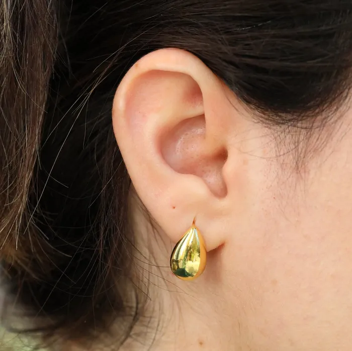 18K GoldFilled Water Drop Stud Earrings 925 Sterling Silver Stud Earrings Jewelvers Earrings