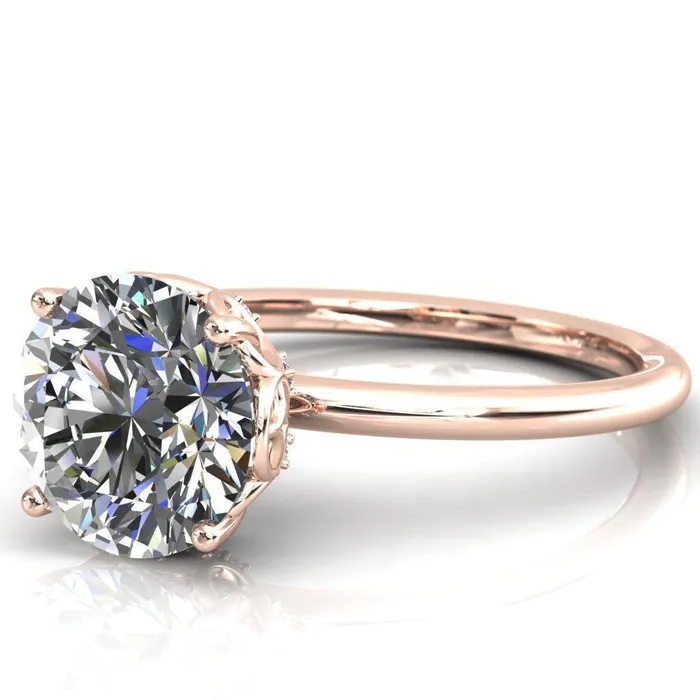 1st Star Round Center Stone Engagement Ring Fire Brilliance Rings