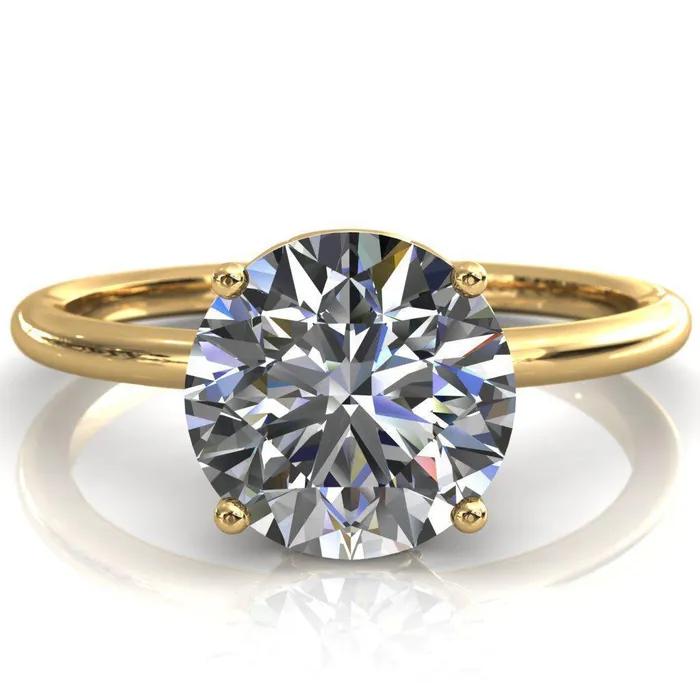 1st Star Round Center Stone Engagement Ring Fire Brilliance Rings