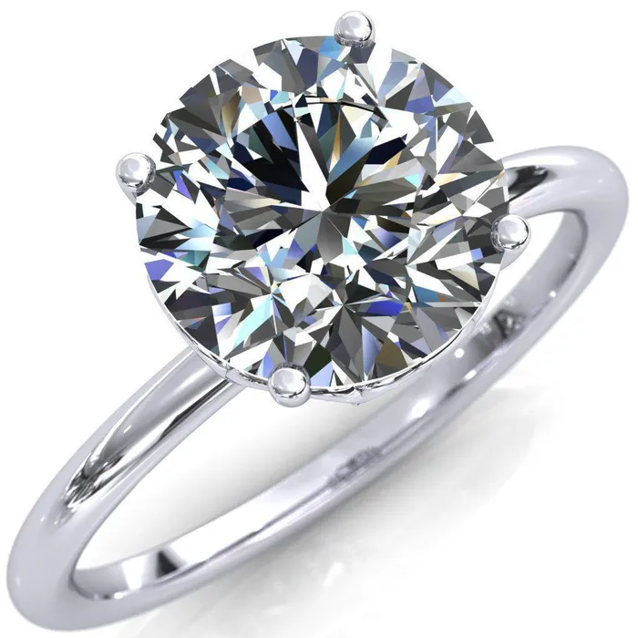 1st Star Round Center Stone Engagement Ring Fire Brilliance Rings