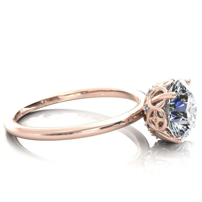 1st Star Round Center Stone Engagement Ring Fire Brilliance Rings