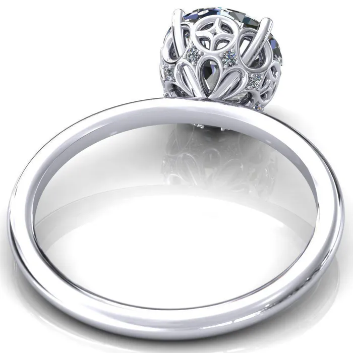 1st Star Round Center Stone Engagement Ring Fire Brilliance Rings