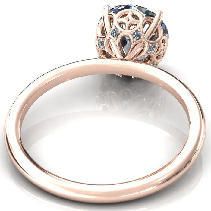 1st Star Round Center Stone Engagement Ring Fire Brilliance Rings