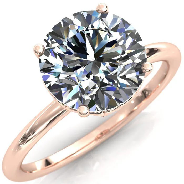 1st Star Round Center Stone Engagement Ring Fire Brilliance Rings