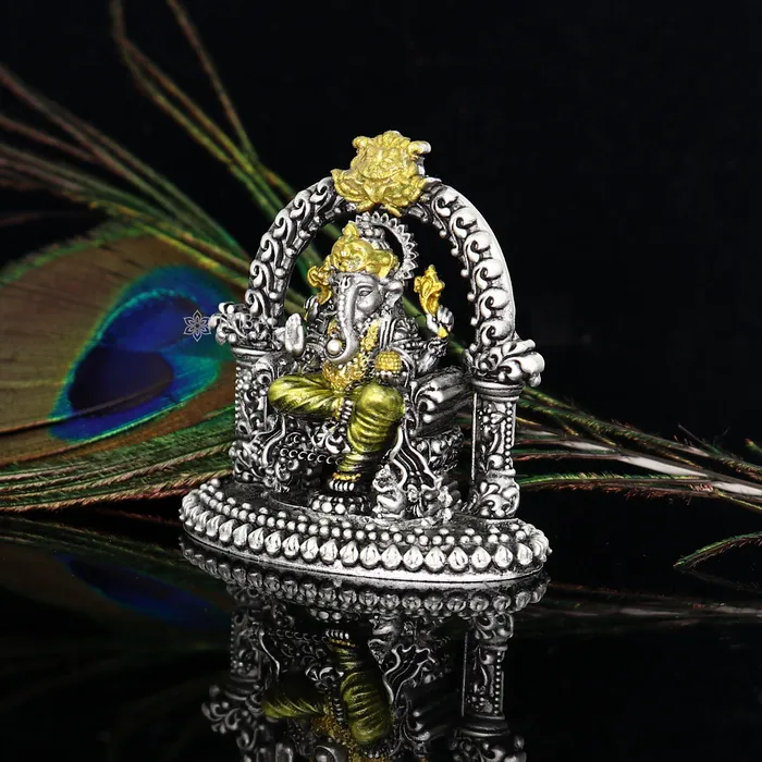 20 Small Divine 925 Sterling silver Lord Ganesh Idol Pooja Articles Silver Idols Ganesha statue sculpture Diwali puja figurine art676 TRIBAL ORNAMENTS Rings