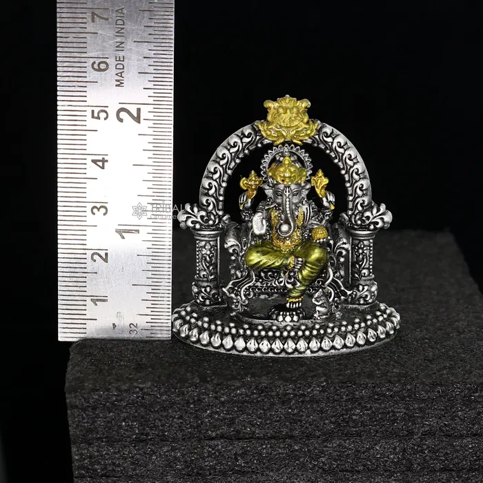 20 Small Divine 925 Sterling silver Lord Ganesh Idol Pooja Articles Silver Idols Ganesha statue sculpture Diwali puja figurine art676 TRIBAL ORNAMENTS Rings