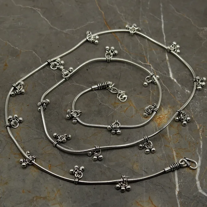 34 to 36 handmade adjustable 925 sterling silver snake chain waist belt belly chain waist chain with hanging drops tribal jewelry nwch17 TRIBAL ORNAMENTS Rings