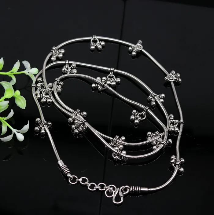 34 to 36 handmade adjustable 925 sterling silver snake chain waist belt belly chain waist chain with hanging drops tribal jewelry nwch17 TRIBAL ORNAMENTS Rings