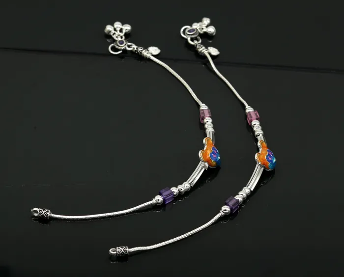 85 handmade solid silver customized design ankle bracelet excellent personalized gifting kids girls anklets belly dance jewelry nank201 TRIBAL ORNAMENTS Bracelets 85 handmade solid silver customized design ankle bracelet excellent personalized gifting kids girls anklets belly dance jewelry nank201 TRIBAL ORNAMENTS Bracelets