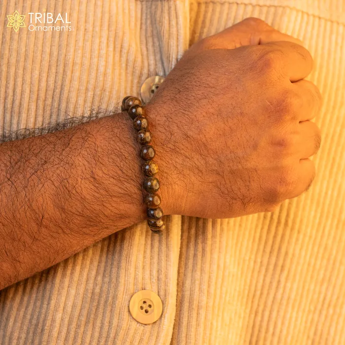 8 MM tiger eye natural crystal stone beaded handmade bracelet customized unisex Jewelry stnbr161 TRIBAL ORNAMENTS Bracelets 8 MM tiger eye natural crystal stone beaded handmade bracelet customized unisex Jewelry stnbr161 TRIBAL ORNAMENTS Bracelets
