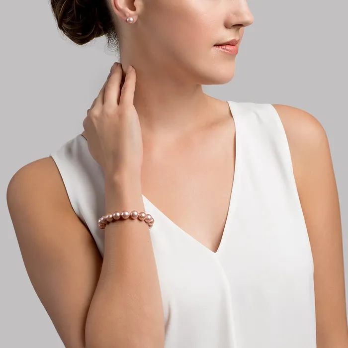 95105mm Pink Freshwater Pearl Bracelet AAAA Quality spt Bracelets