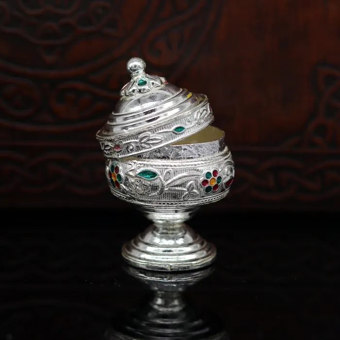 925 solid silver utensils trinket box kumkum boxcasket box bridal gifts enamel work box container box jewelry box silver utensils stb67 TRIBAL ORNAMENTS Rings 925 solid silver utensils trinket box kumkum boxcasket box bridal gifts enamel work box container box jewelry box silver utensils stb67 TRIBAL ORNAMENTS Rings