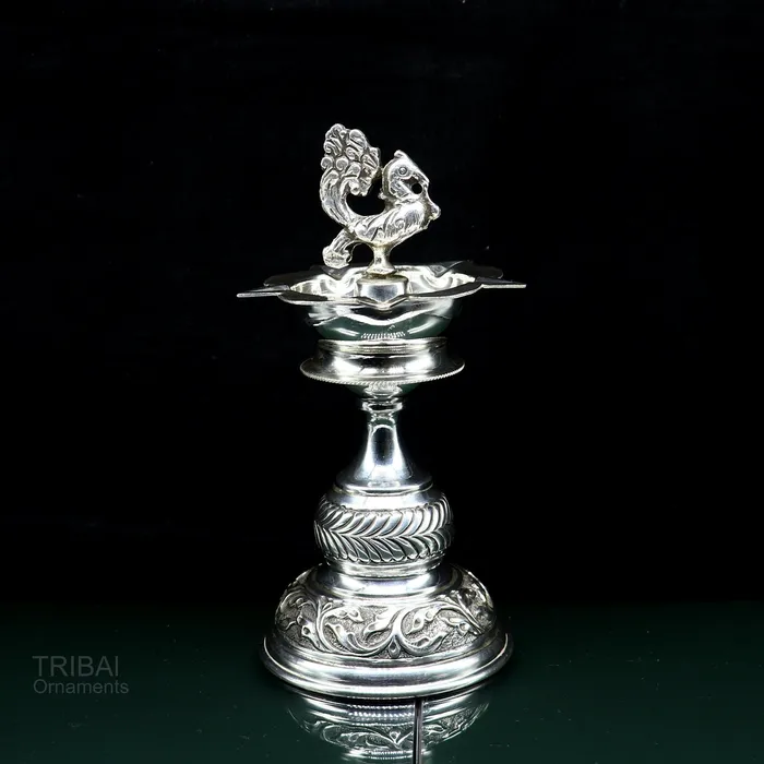 925 sterling silver handcrafted vintage work oil lamp or candle stand silver Deepak silver article puja utensils silver figurine su91 TRIBAL ORNAMENTS Rings 925 sterling silver handcrafted vintage work oil lamp or candle stand silver Deepak silver article puja utensils silver figurine su91 TRIBAL ORNAMENTS Rings