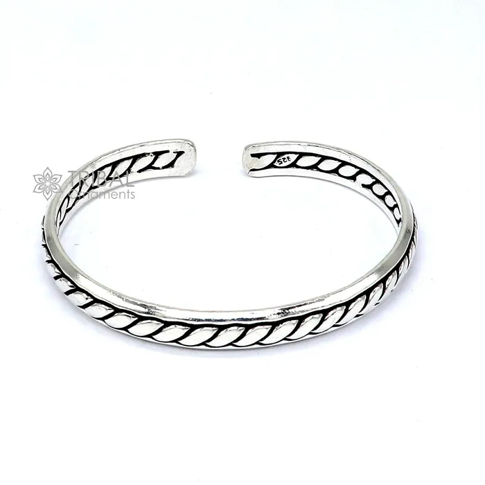 925 sterling silver handmade adjustable cuff bangle bracelet unsex gifting jewelry CUFF226 TRIBAL ORNAMENTS Bracelets